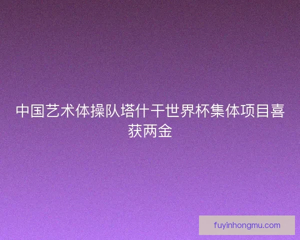 中国艺术体操队塔什干世界杯集体项目喜获两金